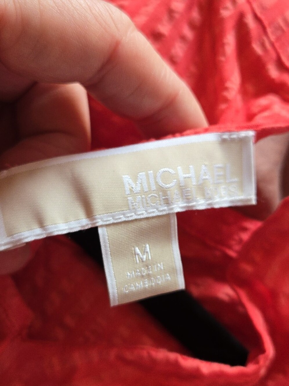 Michael Kors | Seersucker Halter Neck Cold Shoulder Top, Size M - Picture 4 of 7